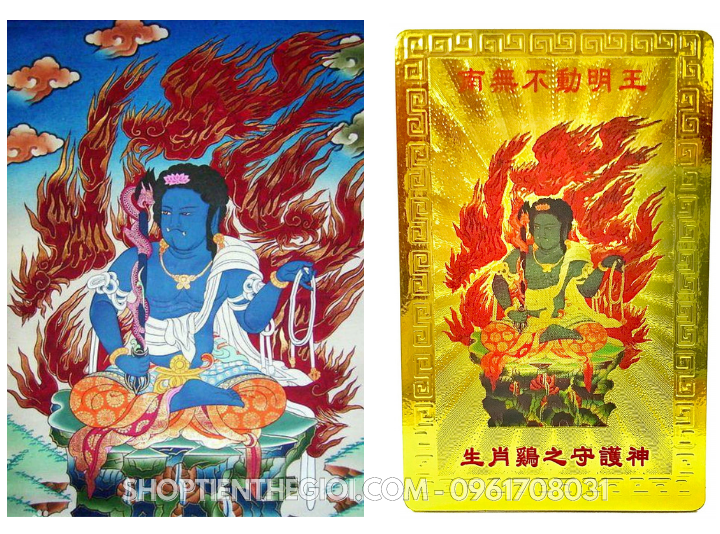 Thẻ Kim Bài Phật Bản Mệnh Tuổi Dậu – Phật Bất Động Minh Vương